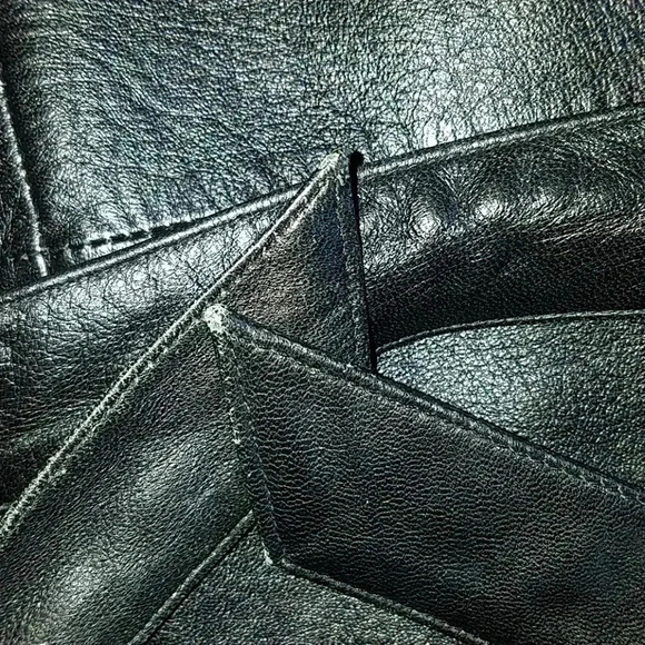 Vintage 90s Wilsons Pelle Studio black leather jacket Size Small - Picture 7 of 8